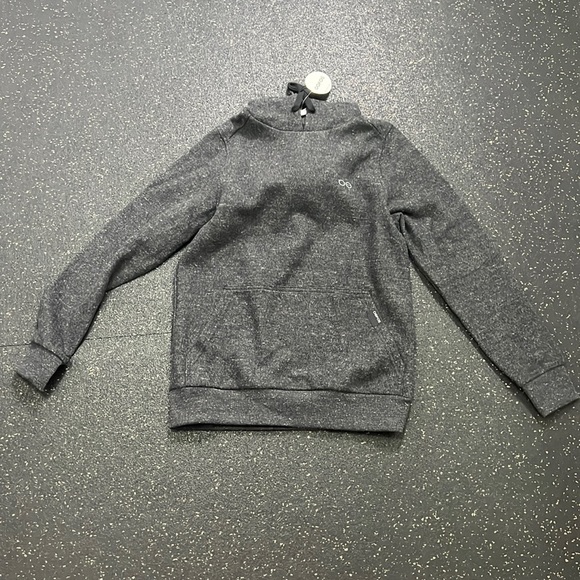 OOMY KNIT HOODIE - DARK CHARCOAL GRAY HEATHER - Picture 1 of 3